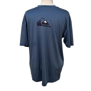Quiksilver Men's Short Sleeve Rash Guard Blue‎ UPF 50+ Sun Protection Surf Shirt